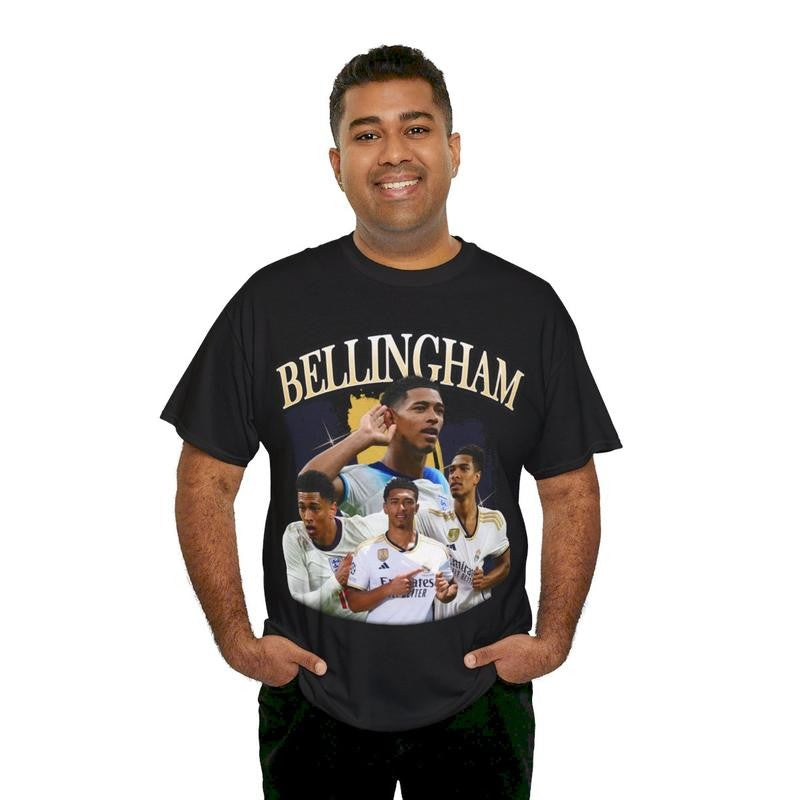 Jude Bellingham Classic Comfort Heavy Cotton Tee Casual Menswear Top Graphics Underwear Man Tshirt Streetwear Shortsleeve T-Shirt