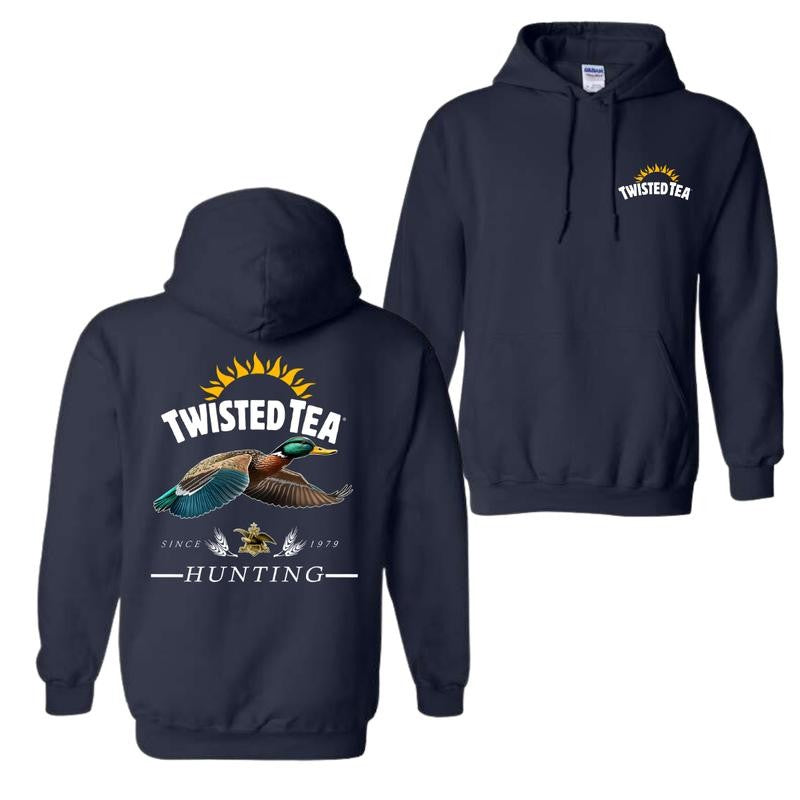 Twisted Tea Hoodie Vibrant Hunting Duck Design, waterfowl apparel, country boy clothing, hoodies for country girls, Perfect for Outdoor Enthusiasts, For Men and Women