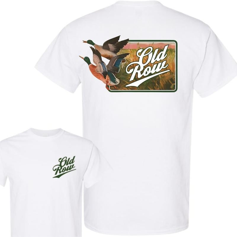 The Flying Duck Beer Pocket Cotton T-Shirt, Graphic Old Row Duck Hunting Unisex Shirt, Clothing For Men, For Women