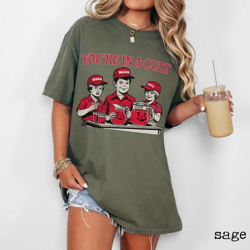 Funny Anti-Trump Election 2024 Shirt, Presidential Voting, Kamala Harris, Progressive Activist Pro Choice, anti-republican Casual Cotton
