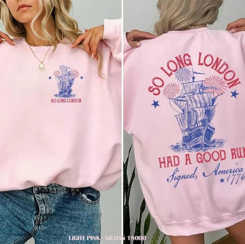 So Long London 4th of July Two Sides Shirt, Fourth Of July Shirt, July 4th Shirt