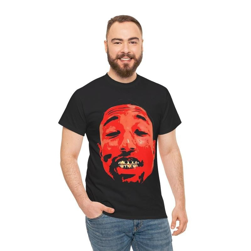 Pharrell Inspired Retro Vintage Grill Rap Y2k 90s Hip-Hop Vibes Heavy Cotton Graphic T-Shirt Tshirt Shirt HipHop RNB Tee Menswear Classic Top Streetwear Casual Comfy Day Oversized
