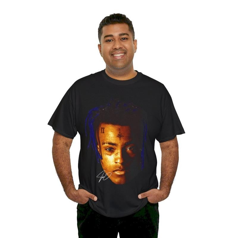 XXXTentacion T-Shirt, Vintage 90s Bootleg Style, T-Shirt, X Rapper Merch, Hip Hop Graphic Casual Cotton Menswear Top Classic Smooth Tshirt Underwear Shortsleeve
