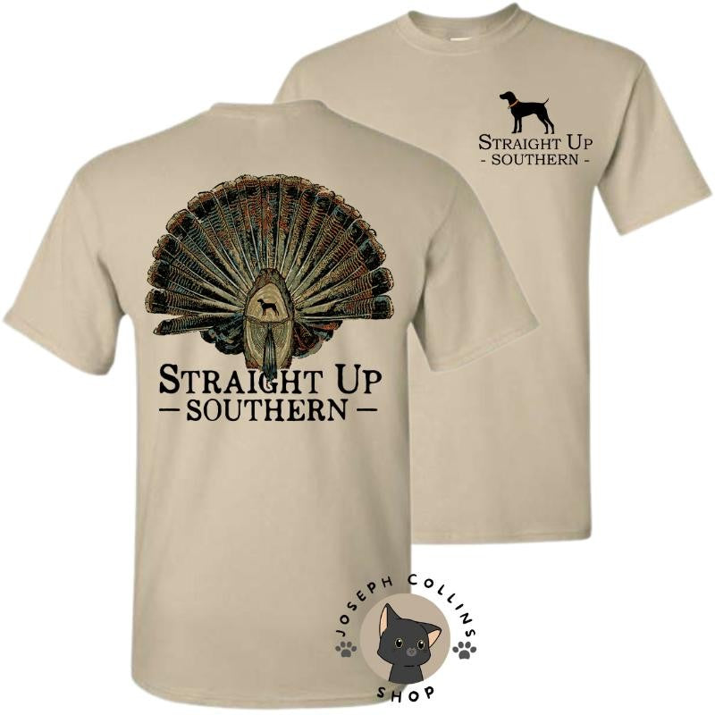 Turkey Mount T-Shirt - by Straight Up Southern - Summer Outfits, Regular Fit Short Sleeve Crew Neck T-Shirt for Men, Casual Comfy Knitting Top for Summer