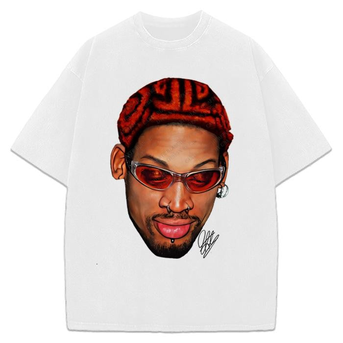 Dennis Zig Zag Red Hair Hollywood 90's Vintage Design T-Shirt Basketball Streetwear
