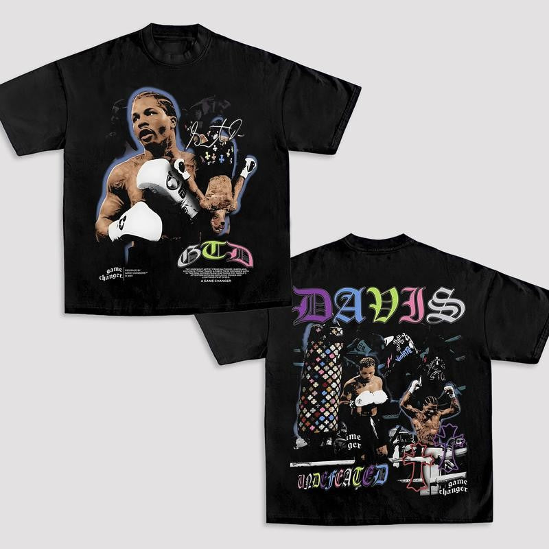 GERVONTA DAVIS V2 TEE, Boxing T-shirt, Boxer Tee, Sports Shirt, UFC Shirt, Workout T-shirt, Gift for Him Hoodie Sweatshirt Menswear Streetwear