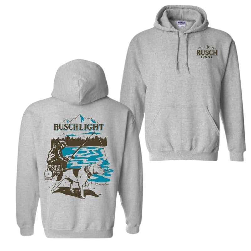 Busch Light Man's Best Fishing Companion 2-sided Hoodie, Busch Light Hoodie Full Color For Men And Women