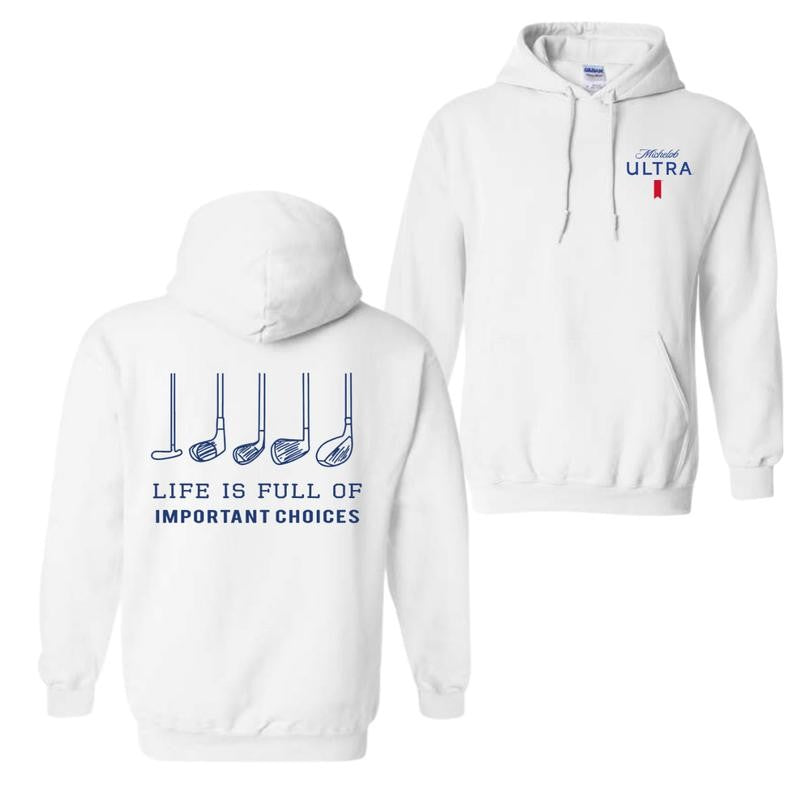 Michelob Ultra Golfing Hoodie, 2 Side Hoodie For Men And Women, Gift For Boyfriend, Girl Friend