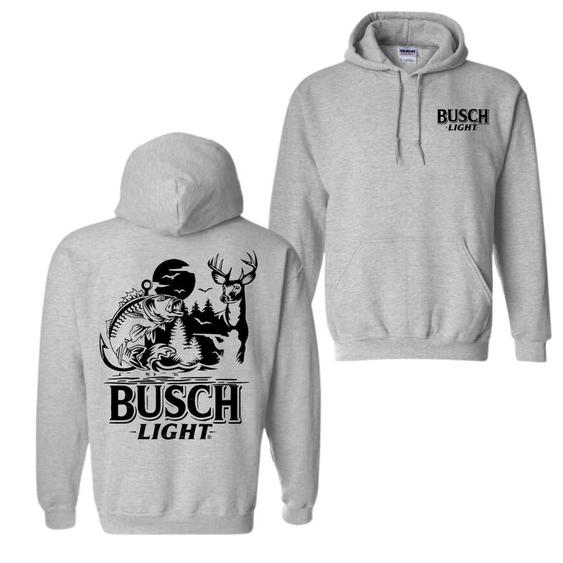 Busch Light Sand Hoodie - Hoodies For Country Boys, Hunting & Fishing Graphic, Outdoor Adventure Hoodie