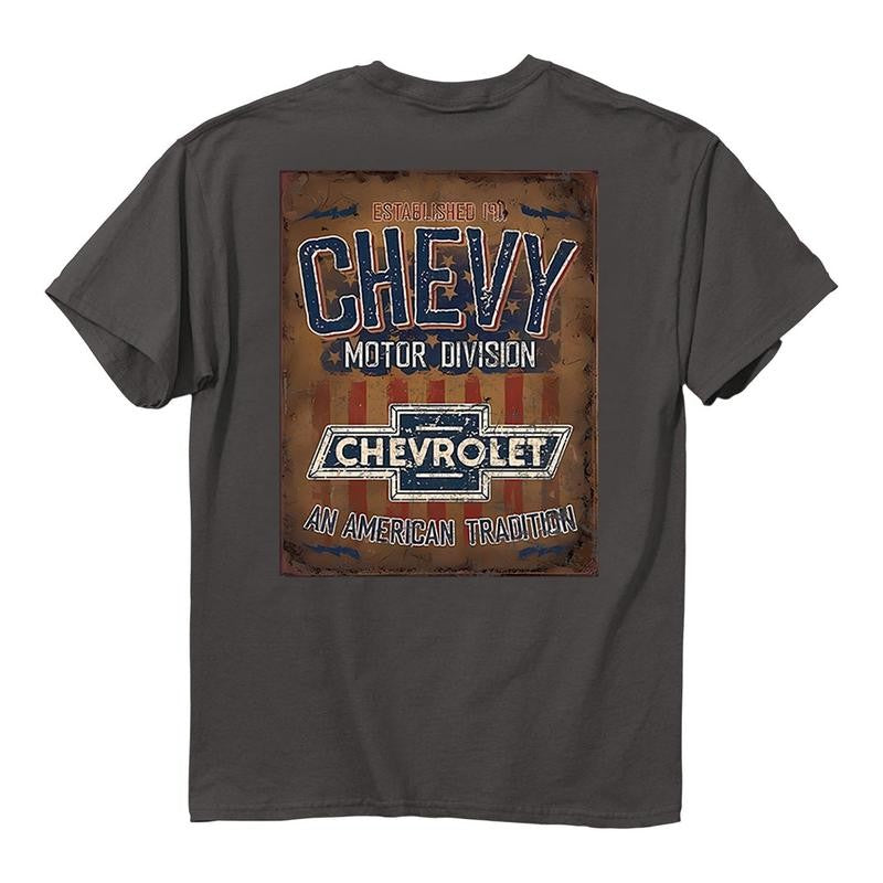 Chevrolet Wandbord 'American Tradition T-shirt, Dynamic Prints, Fit For All, His And Hers Fashion, Color Choices For You, Classic Cotton, Menswear Top