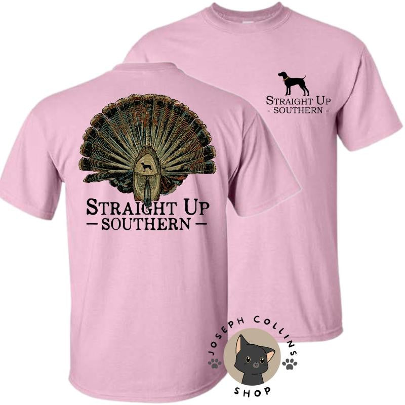 Turkey Mount T-Shirt - by Straight Up Southern - Summer Outfits, Regular Fit Short Sleeve Crew Neck T-Shirt for Men, Casual Comfy Knitting Top for Summer