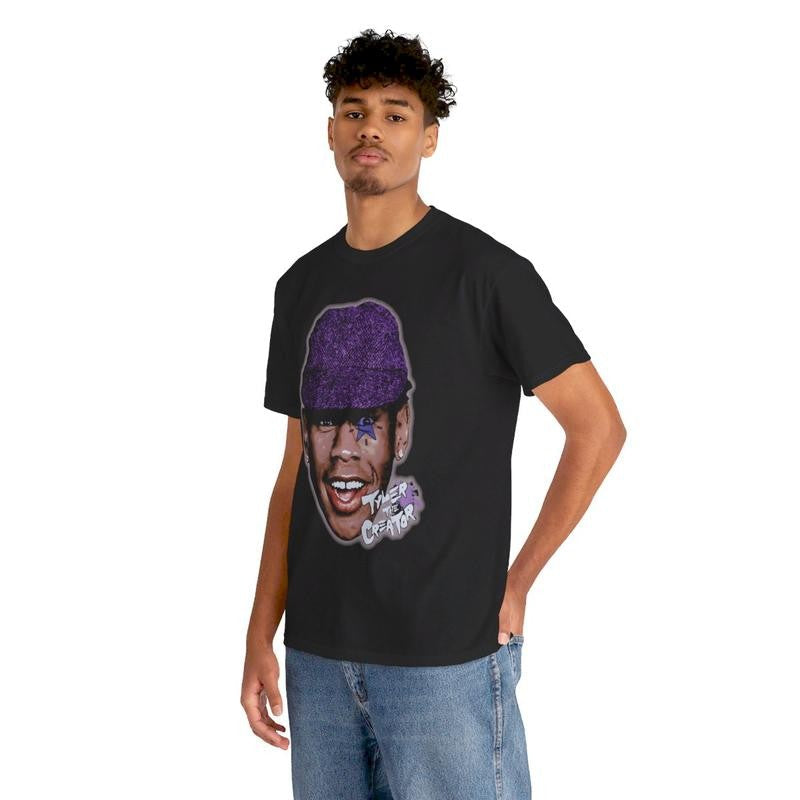 Vintage Tyler Inspired Hiphop Rap Tee, Y2k Style Graphic TShirt, 90s Retro Vibe Shirt Cotton Menswear Top Casual Streetwear T-Shirt Oversized Classic Smooth Underwear Crewneck