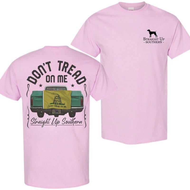 Tread Truck Flag T-Shirt - Summer Outfits, Regular Fit Short Sleeve Crew Neck T-Shirt for Men, Casual Comfy Knitting Top for Summer