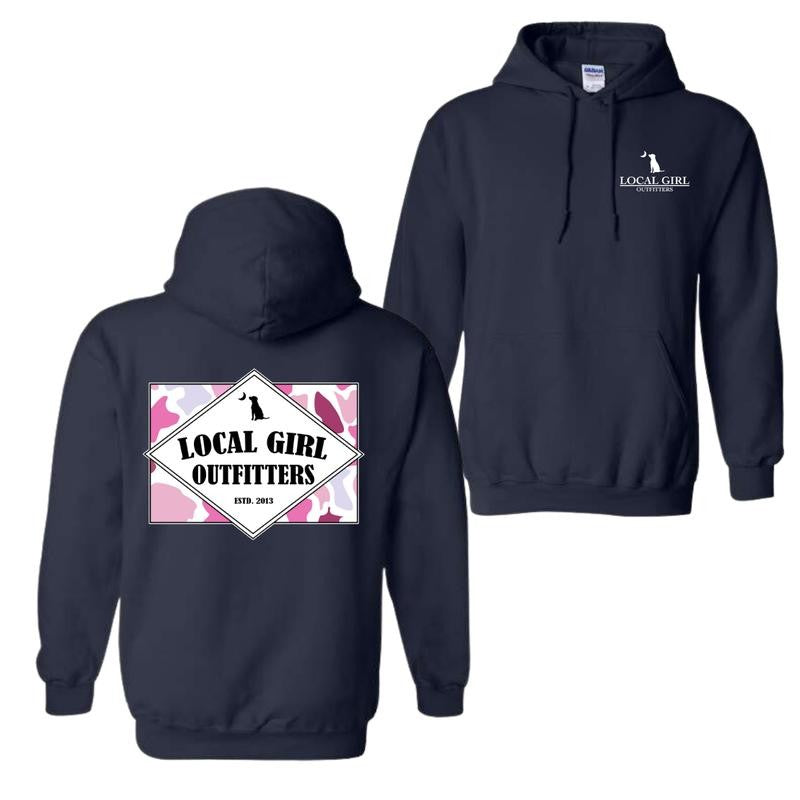 Local Girl Founder Flag Hoodie in Pink Hoodie and T-shirt