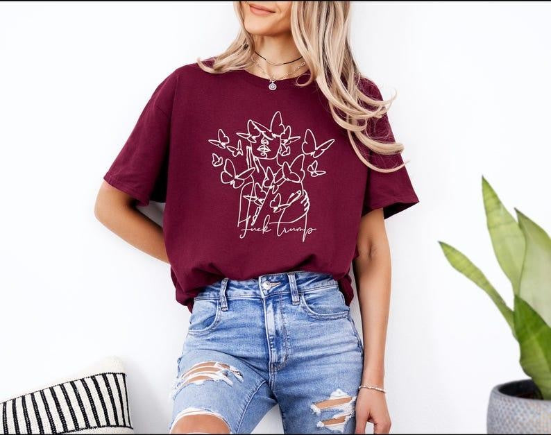 Subtle Fvck Trump - Unisex Crew Neck T-Shirt | Political Tee | Feminist Shirt | Gifts for Her | Anti Trump Shirt