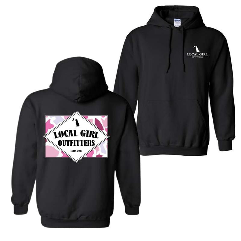 Local Girl Founder Flag Hoodie in Pink Hoodie and T-shirt
