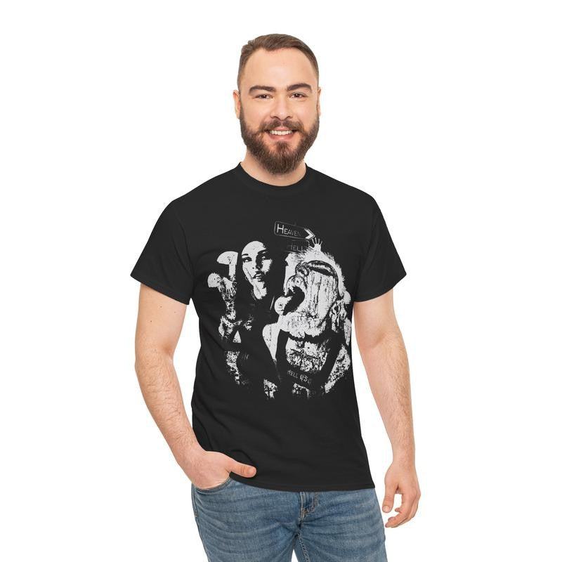 Emo Gothic Y2k 90s Hip-Hop Vibes Heavy Cotton Graphic T-Shirt Tshirt Shirt HipHop Rap Tee Casual Classic Menswear Retro Top Comfy Vintage Smooth Streetwear Shortsleeve Crewneck