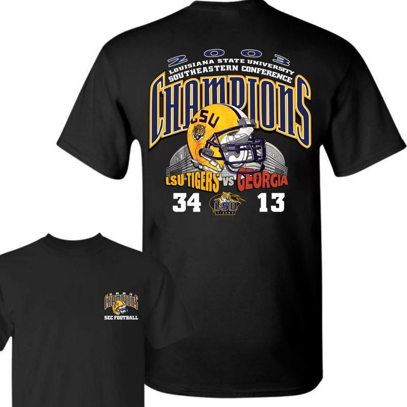 LSU Champions LSU Tiger vs Georgis Tee Vintage T-shirt/Hoodie Vintage Style Unisex T-shirt/Hoodie, Vintage for Men and Women