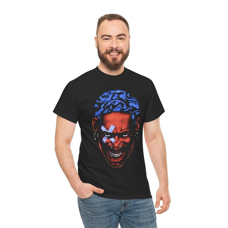Vintage Rodman Inspired Shirt Streetwear Hip Hop Rap Basketball Hoop Fan Graphic Tee Hall of Fame Vibes